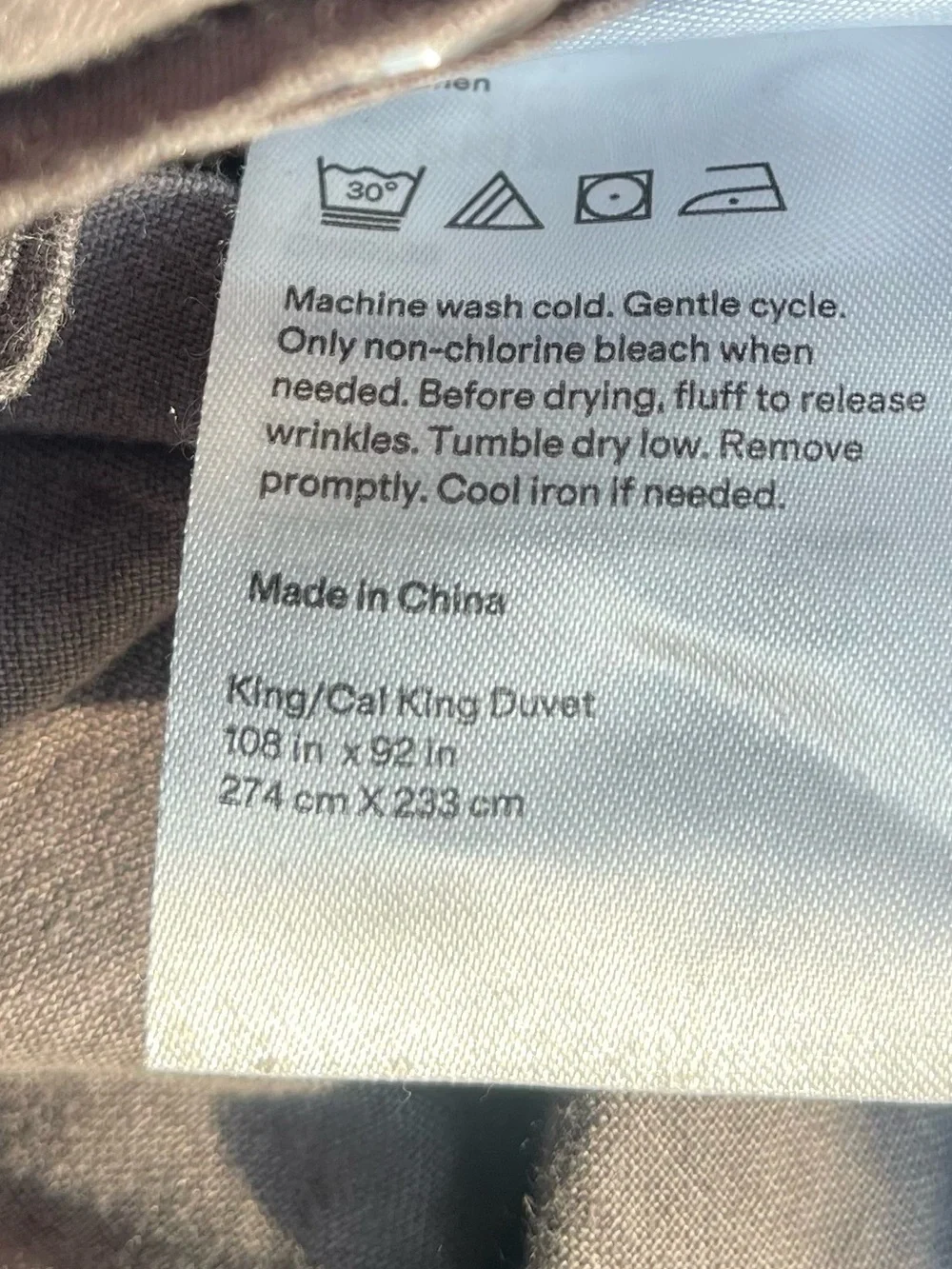 NEW Quince European Linen Double Flange Duvet Cover Set, King/Cal (Charcoal)